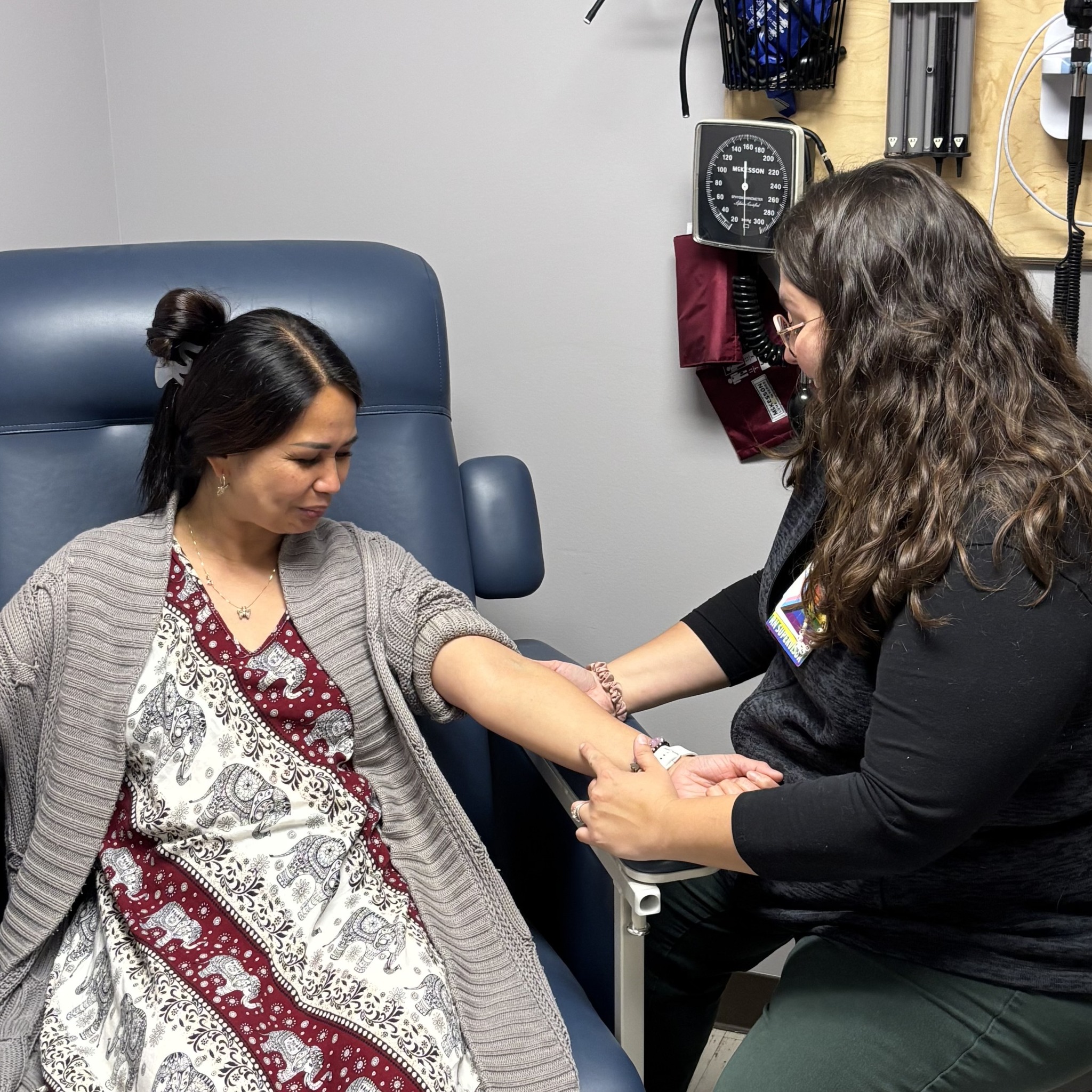 Thanks to Middlebury College Health Services for donating a phlebotomy chair.

A phlebotomy chair is the seat we use when we draw blood. It helps patients sit in a safe, supported position. This donation will help us keep patients comfortable during lab visits, support safe blood draws for people of all ages, and make our lab flow smoother and more efficient.