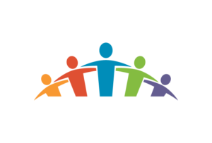graphic depiction of a variety of people working together